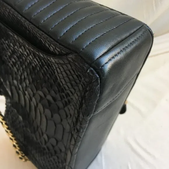 Moschino Black Python Skin Jacket Bag Sku# 43104 - Picture 6 of 7